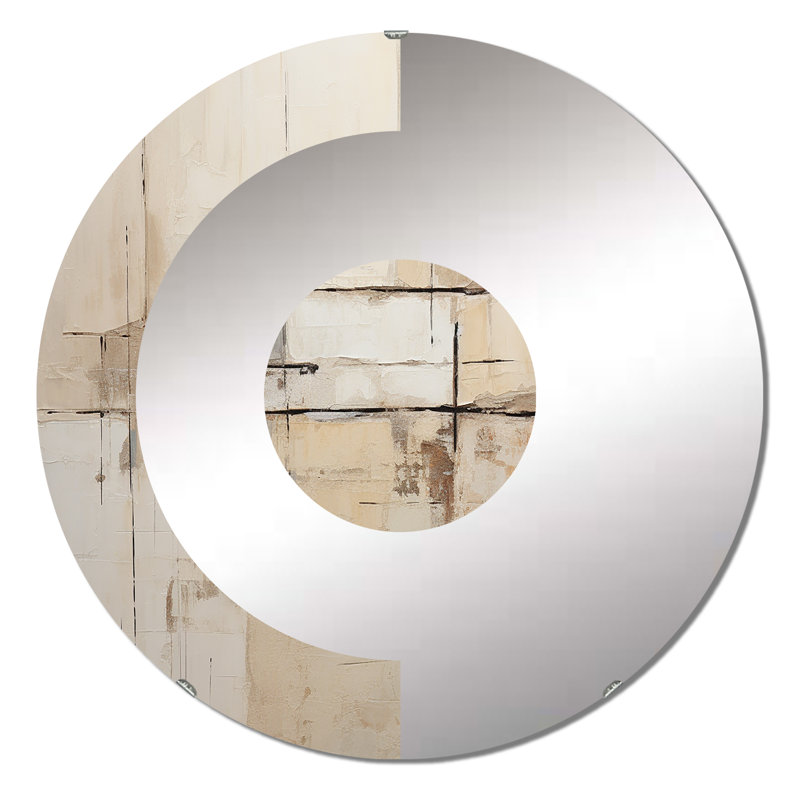 Hamberg - Miroir mural demi-cercle, 23,6 po x 23,6 po