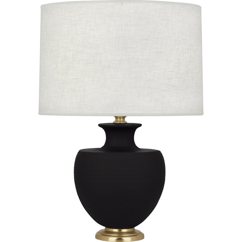 Atlas Table Lamp, Matte Dark Coal/Modern Brass