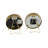 Modern & Contemporary Analog Quartz Movement / Crystal Tabletop Clock in Gold