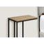 Table pour salle familiale - stratifié brun, collation robuste en métal noir en métal de style moderne, plusieurs pièces-960272584