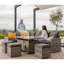 Berrywood 9 - Person Wicker Patio Dining Set with Rectangular Table , Cushions Included