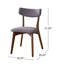 Ensemble de salle à manger à tréteaux en bois pour 4 personnes 59 "avec chaises rembourrées Bryona-1320900769-1320900772