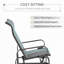 Fauteuil oscillant d'extérieur - Tissu respirant, robuste, eau grise, acier robuste