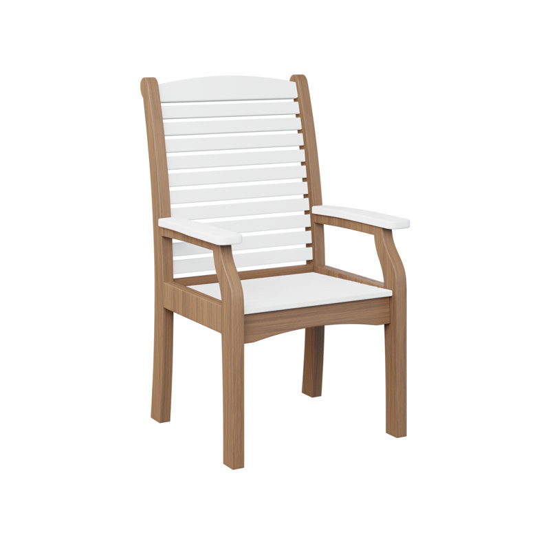 Chaise de terrasse classique Berlin Gardens, Blanc / acajou antique