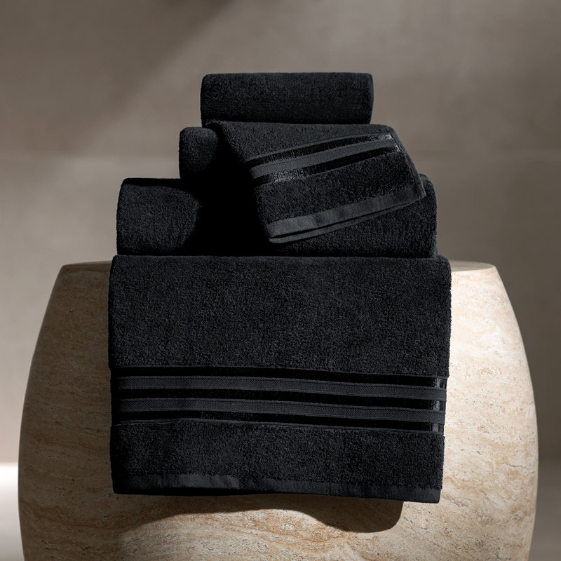 Arcadia Bath Sheet, Black, Bath Sheet - 1 Pack