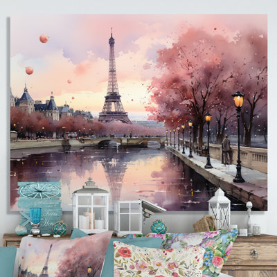 Pink Twilight Rendezvous in Paris II - Print