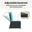 Canapé de jardin vidaXL avec coussin en rotin de polyester noir et turquoise-118101796