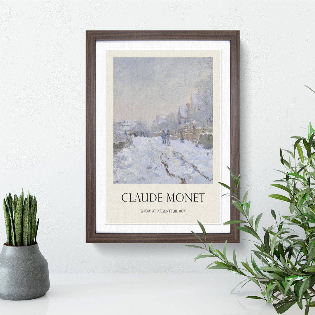 Snow at Argenteuil by Claude Monet - Picture Frame Painting