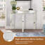 89.9cm Glass Top Console Table