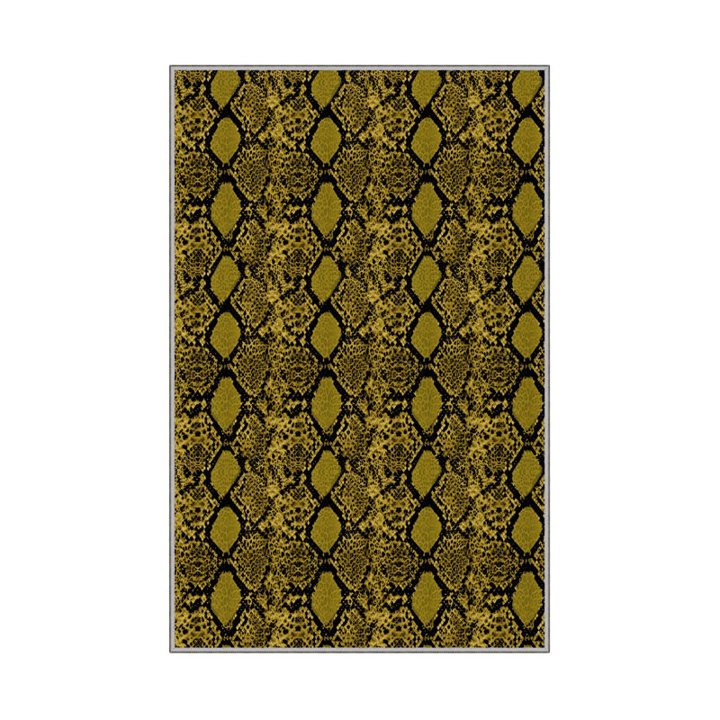 Elegant Hall Carpet, 3D Digital Print Design, 3.9 x 4.9 ft | 100% Polyester, Antibacterial, Non-Slip PVC Dot Underside, Pile Height: 0.04 in, Machine Washable, Perfect for Living Room & Entryway Decor