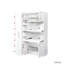 Armoire de cuisine avec étagère de rangement coulissante multifonctionnelle, armoire de rangement de ferme avec 4 portes, organisateurs de garde-manger pour la cuisine, la salle à manger (blanc)