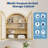 Arched Bathroom Wall Cabinet with Acrylic Double Doors, 24" Farmhouse Medicine Cabinet with Adjustable Shelf-1938222168