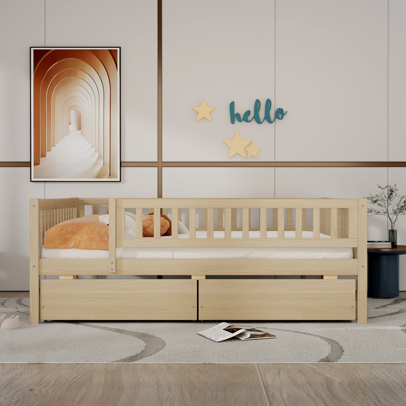 Harriet Bee Miyamoto Kids Full Daybed with Drawers | Wayfair