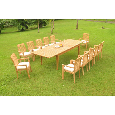 Ensemble repas 5 pièces teck Travon