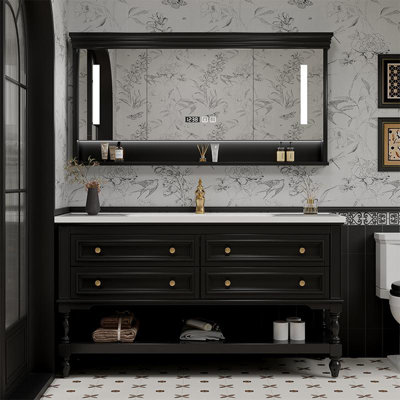 Armoire de salle de bain américaine rétro