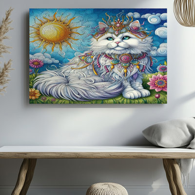 Impression d'art mural sur toile fantaisiste avec des bijoux colorés et un soleil éclatant pour le salon, la chambre à coucher, le bureau, le couloir, le vestibule, le mur de la galerie et la décoration intérieure moderne