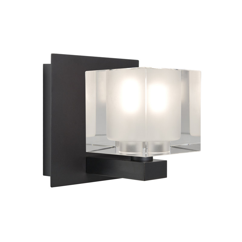 Applique pour salle de bain 1 lumières Rockwell, Nickel satiné, Halogène