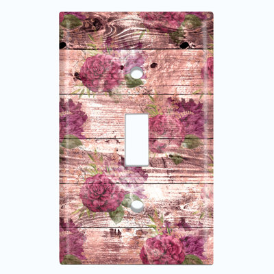 Patterned 1 - Gang Toggle Light Switch Standard Wall Plate