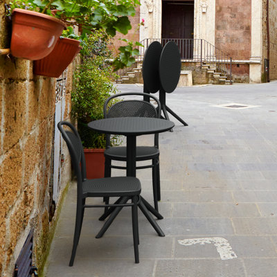 Ensemble bistro pour 2 personnes avec chaises empilables 24 po Farrah