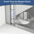 28-30 in. W x 72 in. H Pivot Frameless Shower Door in Brushed Nickel with Clear Tempered Glass-122113903