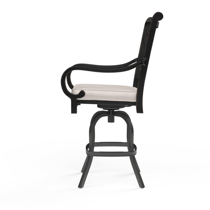 Monterey Outdoor Bar Stool, Canvas Natural Sunbrella®, Bar Stool (26" Seat Height)