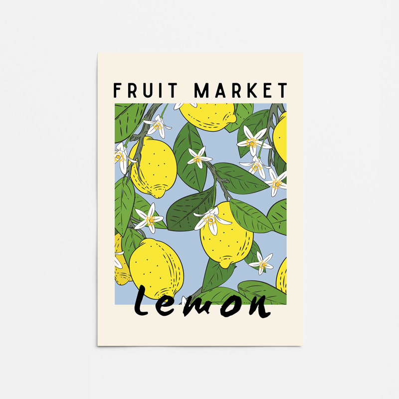 «Lemon Fruit Market», impression roulée, H 20 po x l 16 po