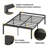 Hostivice Black Square Tube Metal Platform Bed with storage-724563822