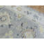 Tapis décoratif de noué à la main gris en laine de conception unique 3 pi x 14 pi buzard