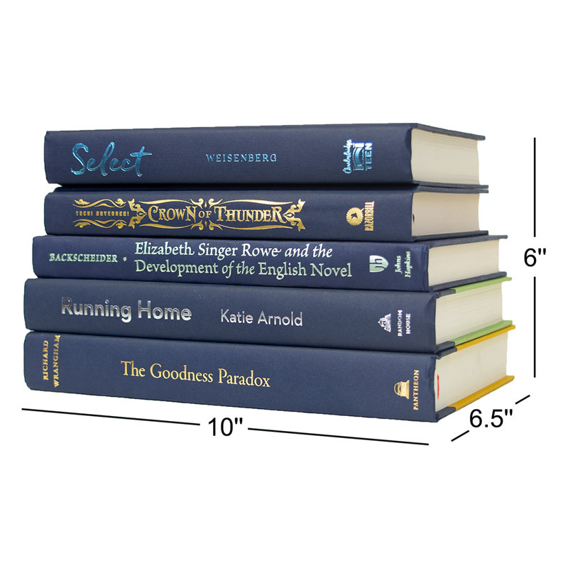 Decorative Books - Navy Book Stack - 5 Blue Books