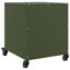 Ameara 36cm W Steel Bedside Table-1826630100
