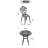 5Piece Set Of Allweather Cast Aluminum Dining Furniture Set With Frame Outdoor Dining Set Outdoor Table And Chairs-1681083797
