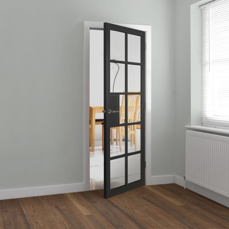 Plaza Glass Door Prefinished, 198.1 cm H x 83.8 cm W x 3.5 cm D