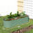 Galvanized Raised Garden Bed Kit, Metal Planter Box with Safety Edging, 76.75" x 23.5" x 16.5"-143258494-196025452