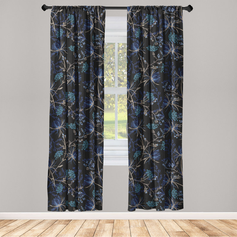 Semi Sheer Curtain Pair, 28" W x 63" L