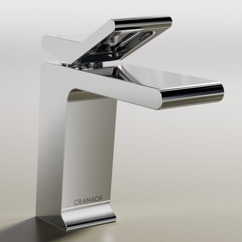  Farne Waterfall Single-Hole Single-Handle Bathroom Sink Faucet with Pop-Up Drain in Polished Chrome, Chrome