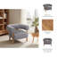 Chaise d'appoint arrondie avec pieds en bois-254028720-254028727