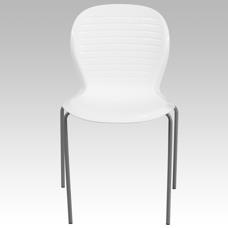 Oliverson 551 lb. Capacity Stack Chair, White
