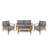 Jalaysha 350 - Person Patio Conversation Set with Cushions-1200957479
