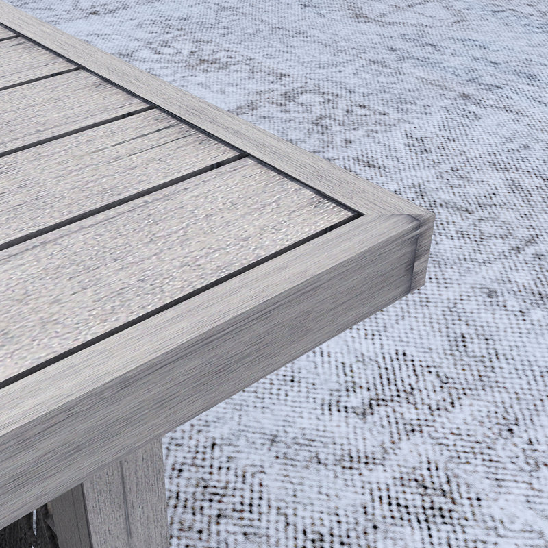 Table basse d'extérieur à 2 niveaux avec cadre en aluminium