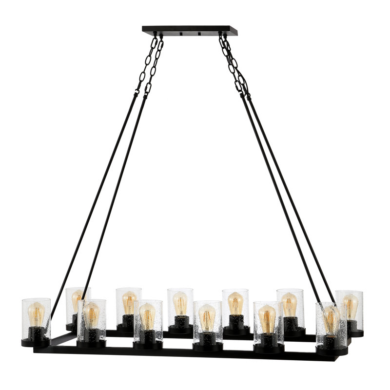 Hylton Kitchen Island Wagon Wheel Chandelier, 6.63'' H x 45.5'' W x 20.75'' D