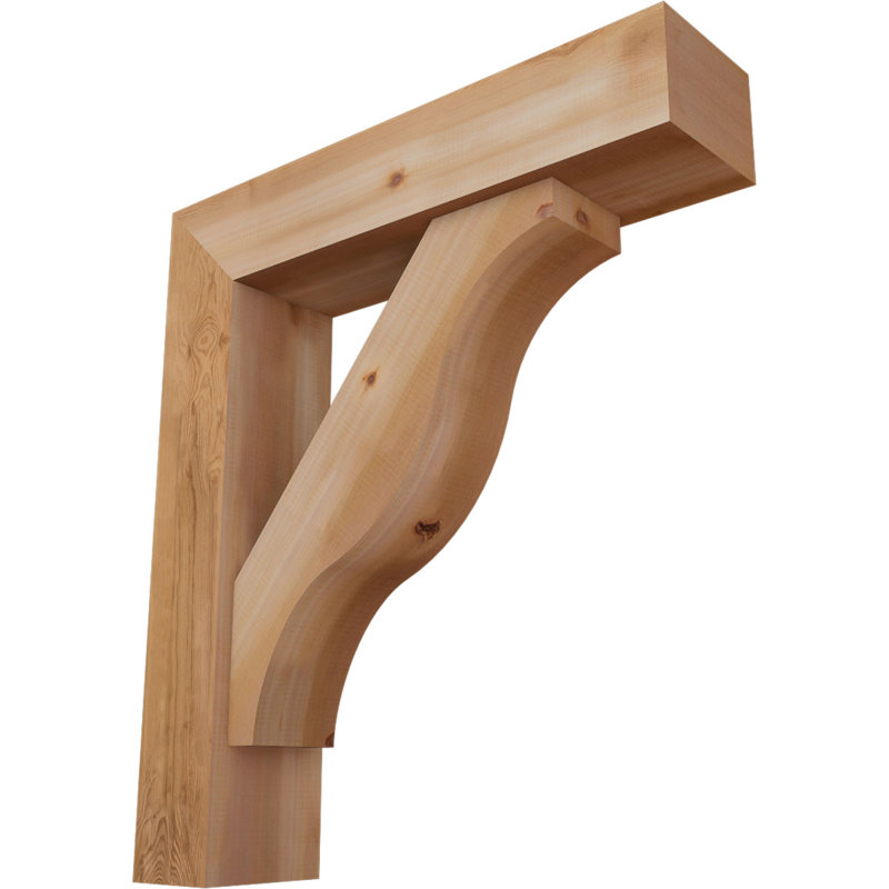 Support Funston Block avec support décalé, 36 x 32, Cèdre rouge occidental de l 7 1/2 po (lisse)