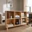 Organisateur de rangement en bois de pin massif de 41,8 po de largeur à 6 cubes, bibliothèque basse Mid-Century moderne et vitrine pour chambre d'enfant, salon et vestibule