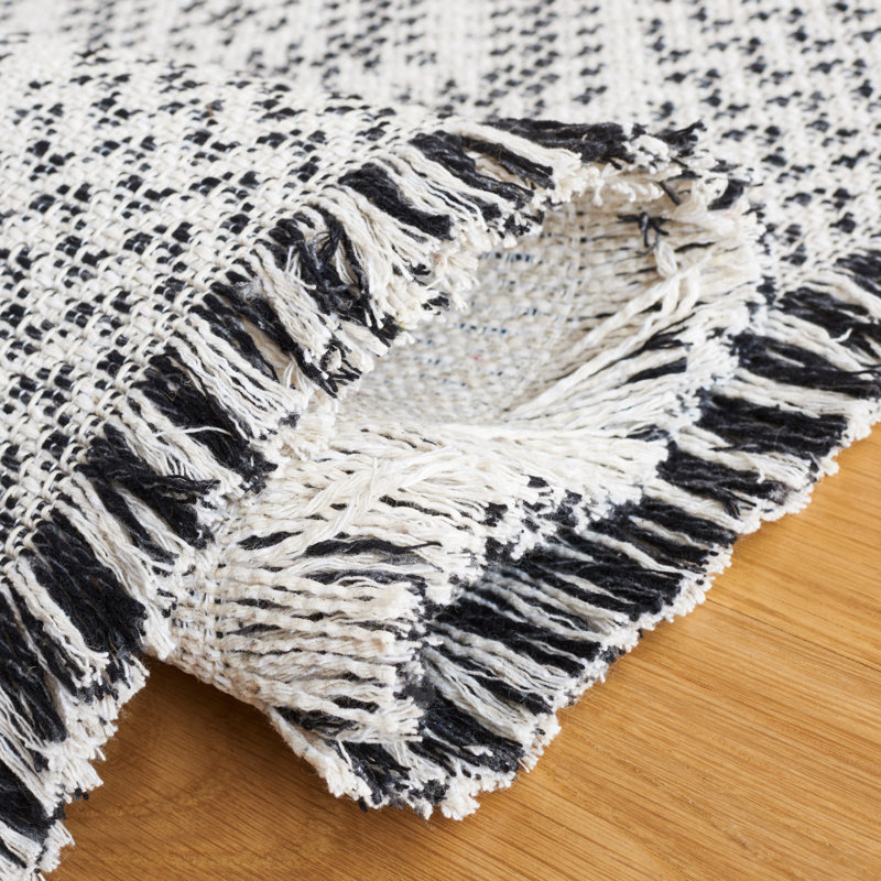 Augustine Ivory Boho-Mod Flat Woven Synthetic Area Rug