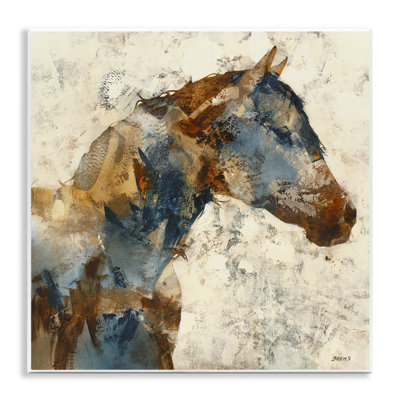 "Earthy Abstract Layered Horse", art mural par Scott Brems
