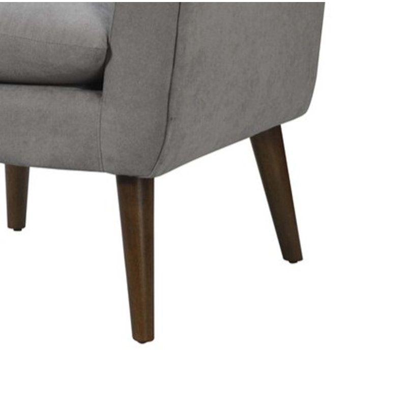 Fauteuil d'appoint surdimensionné au design moderne Mid-Century, Gris