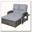 Canapé inclinable convertible 3 en 1, lit de jour d'extérieur en osier-176750007