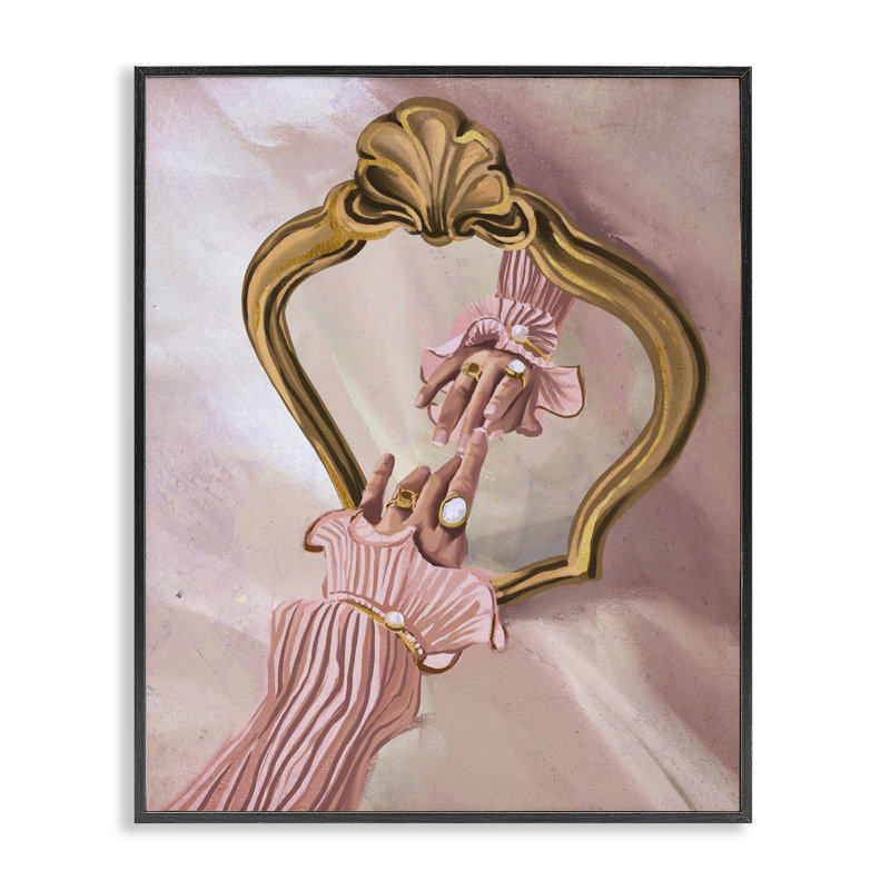  «Chic Hand Mirror Reflection», estampe numérique encadrée par Svetlana Aleynikova, H 14 po x l 11 po