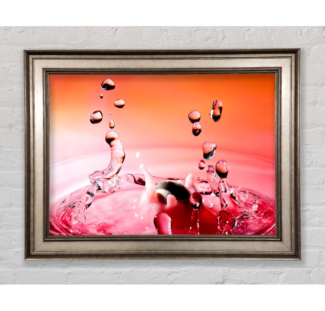 Pink Water Splash - Einzelner Bilderrahmen Kunstdrucke