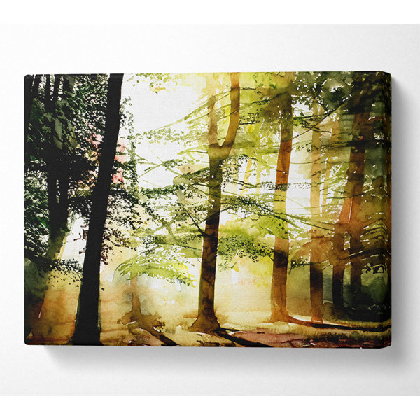 Alpen Home Treeline Sunbeam - Wrapped Canvas Art Prints | Wayfair.co.uk