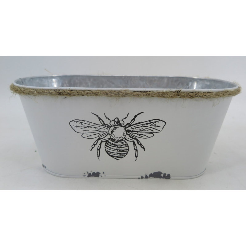 Turner Metal Cachepot, 4.25" H x 9.75" W x 5.13" D